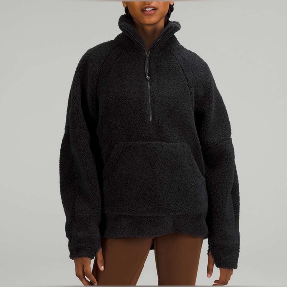Lululemon Scuba Oversized Fleece Funnel-Neck Half-Zip Sherpa Sweatshirt Size M/L - Picture 3 of 10
